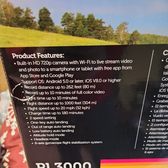 Polaroid Drone PL3000 Camera Drone - Wifi - New in Box 720P 10 Min Flight Time - Picture 6 of 16